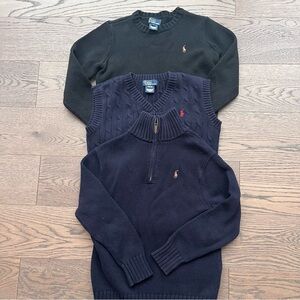 Boys’ Size S (8/10) Polo Ralph Lauren Black and Navy Sweaters Set